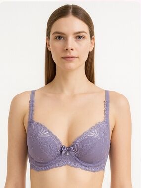 ALEGRO Underwire Lace Bra Lavender Size 32C